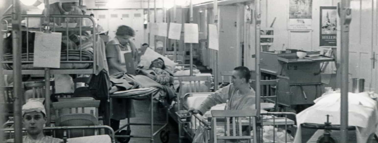 Patienter og personale på hospitalsskibet Jutlandia