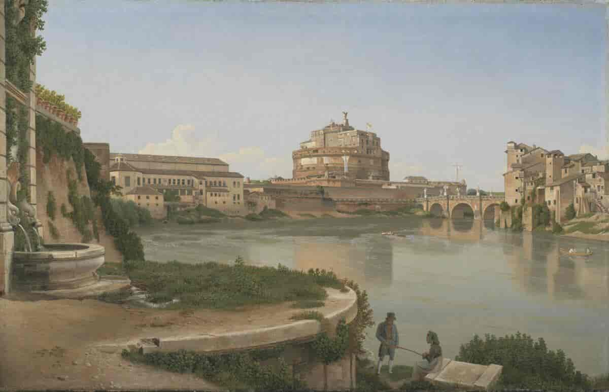 Eckersbergs maleri af Engelsborg i Rom.