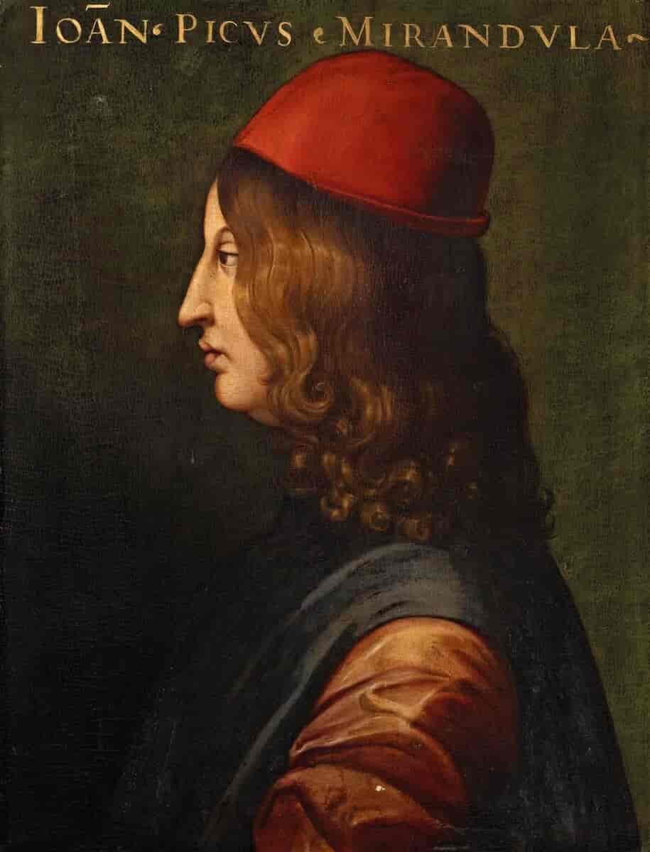 Portræt af Giovanni Pico della Mirandola, årstal ukendt.