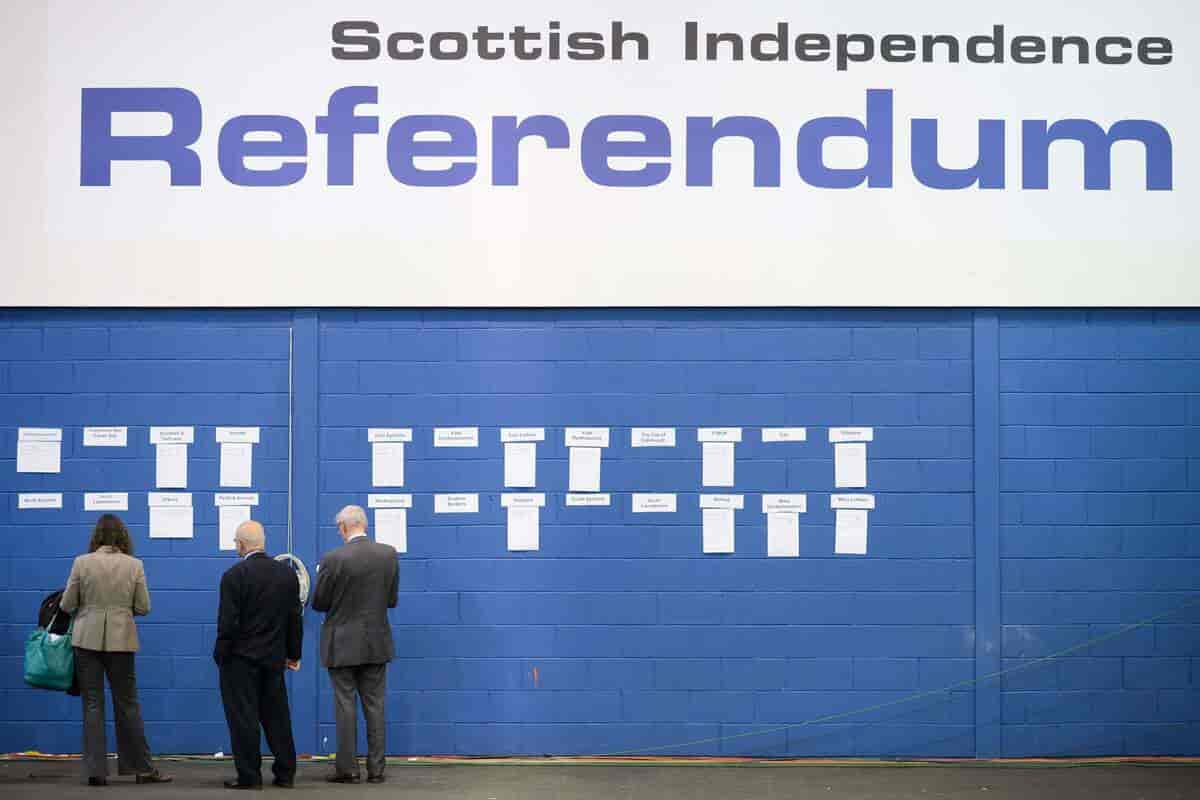 Lister over valgresultater efter afstemningen om skotsk uafhængighed, Edinburgh 19.9.2014