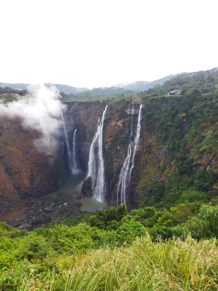 Jog Falls i Karnataka, fotograferet i november 2021