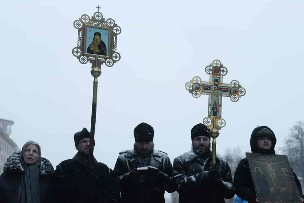 Ortodokse præster under Majdan demonstration