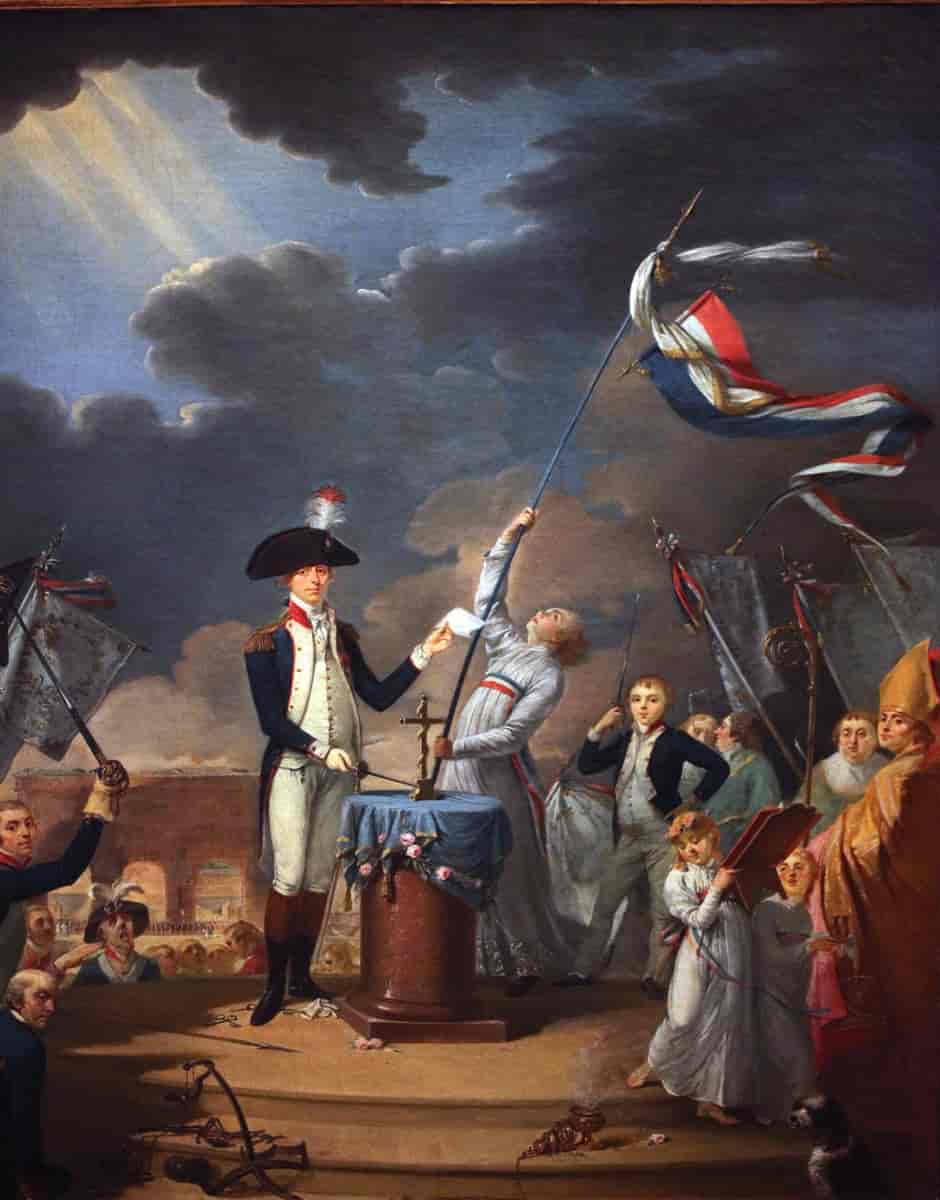 "Serment de La Fayette à la Fête de la Fédération, le 14 juillet 1790"
