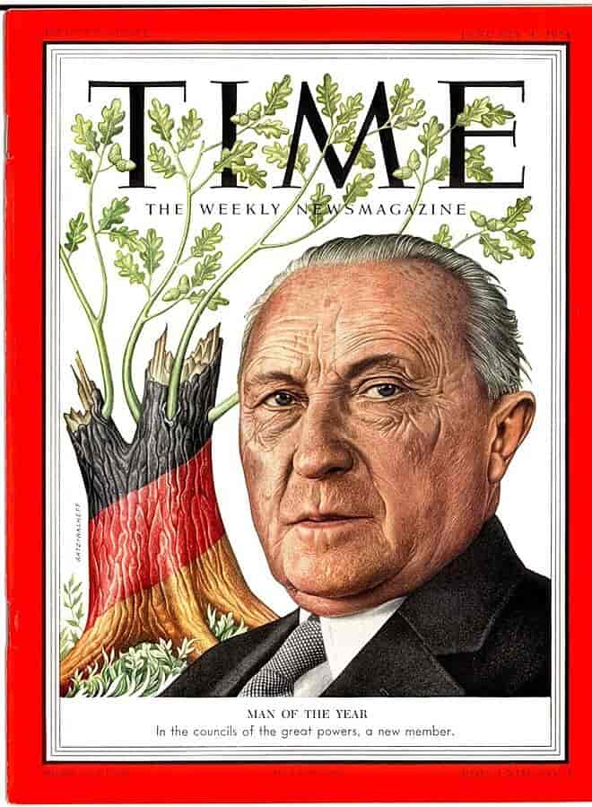 Konrad Adenauer på forsiden af "Time Magazine"