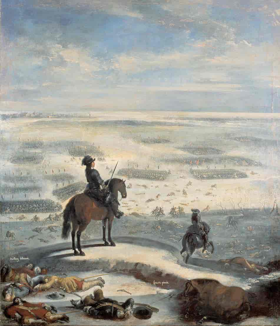 Svenskerne går over isen til Fyn i januar 1658.