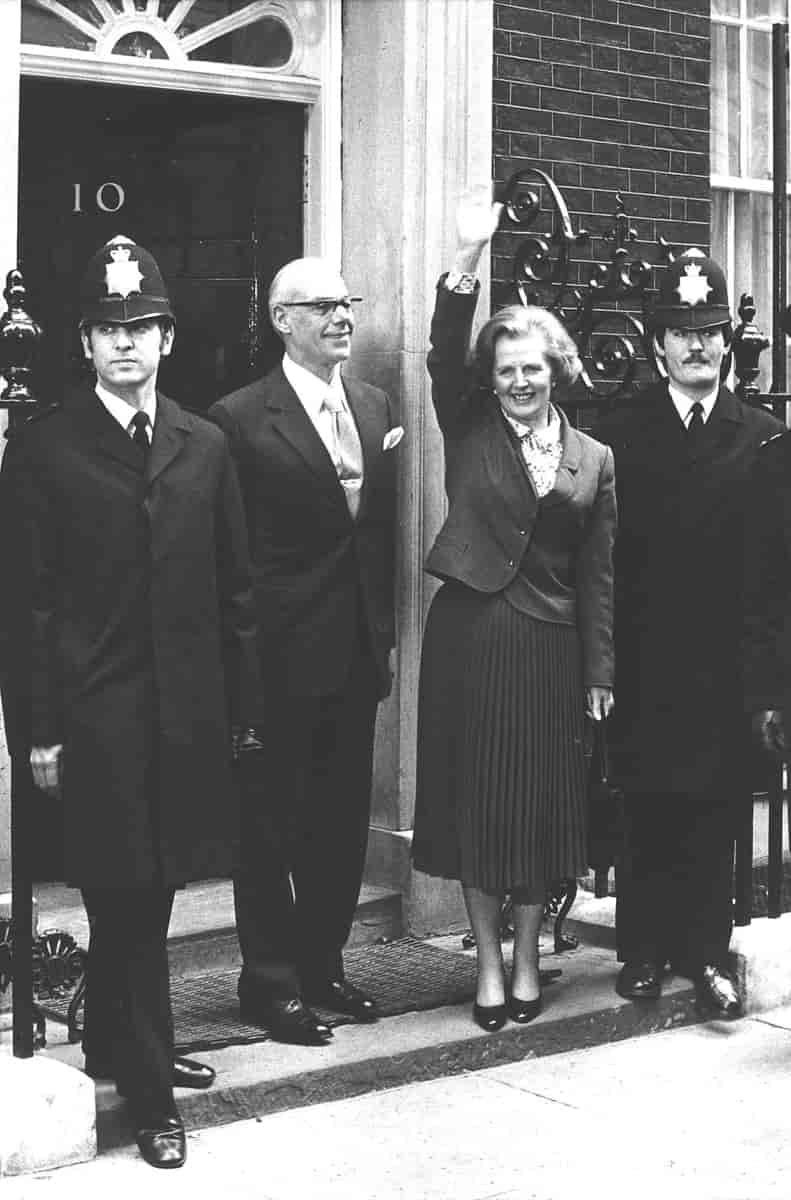 Margaret Thatcher med ægtefælle Denis Thatcher
