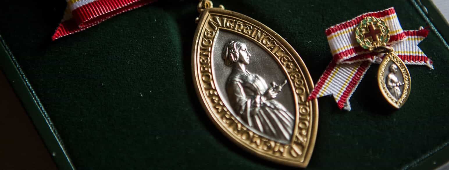 Lena Tidemand modtog Florence Nightingale-medaljen første gang den blev uddelt i 1920. 