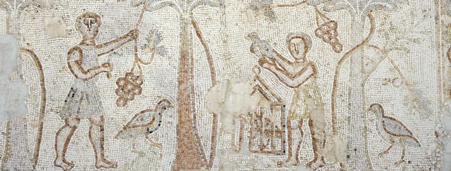 Mosaik fra det romerske teater i Bosra