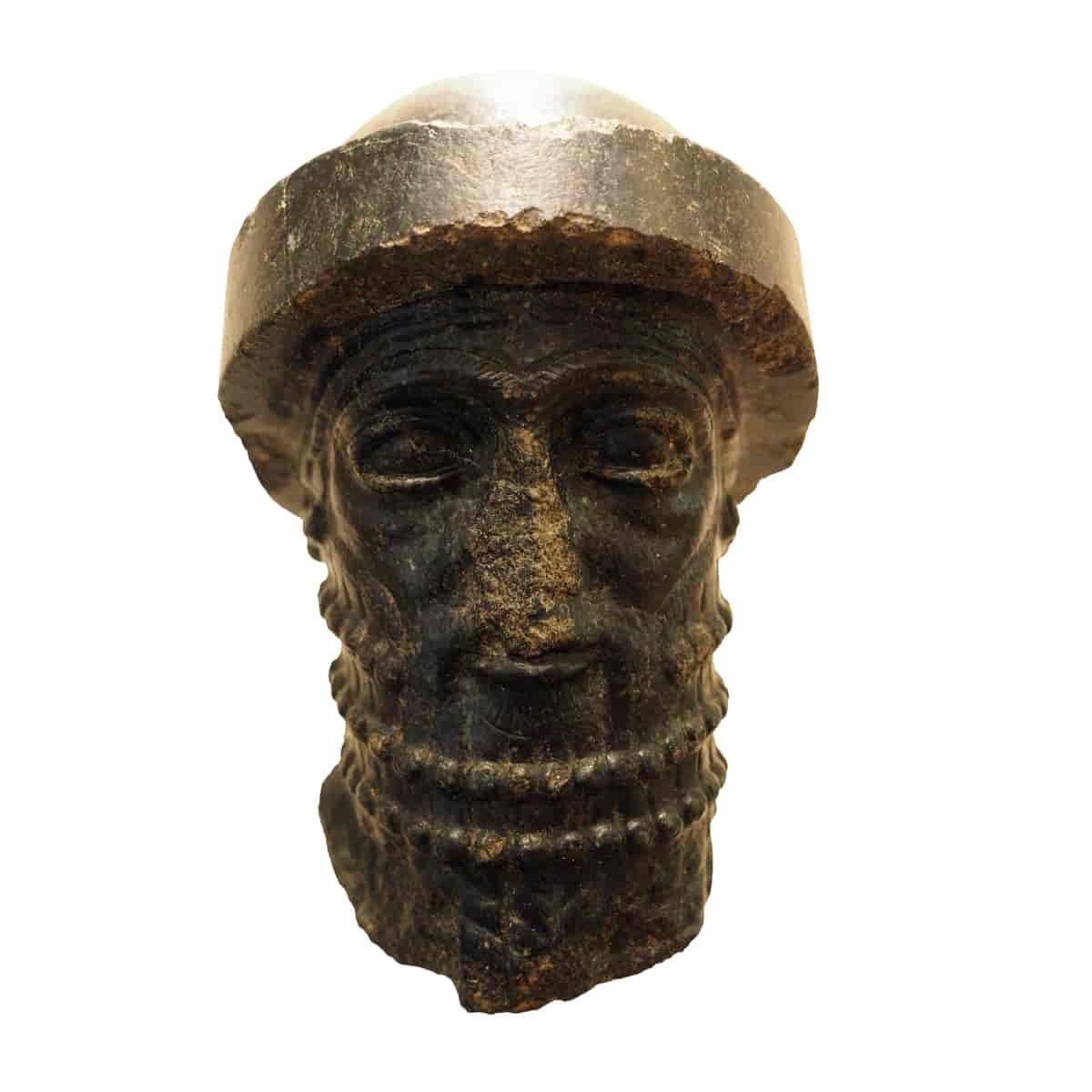 Hoved af en dioritstatue, muligvis Hammurapi