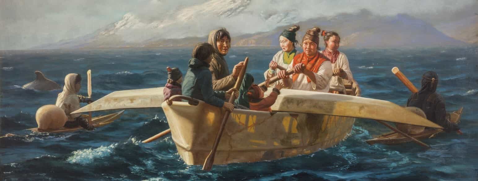 Grønlændere paa deres Sommerreise fra 1878 af J.E.C. Rasmussen