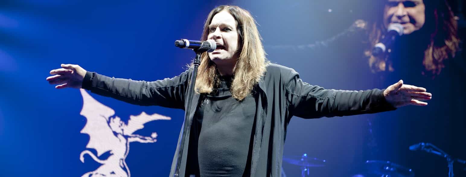 Ozzy Osbourne i forgrunden for Black Sabbath ved en koncert i Forum i København den 26. november 2013