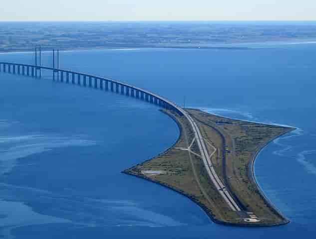 Øresundsbroen fra luften