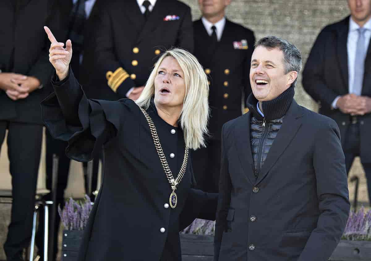 Borgmester Birgit S. Hansen og kronprins Frederik i 2018.