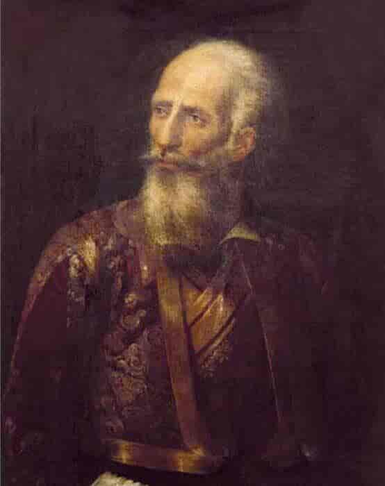 Portræt af Makrygiannis, malet ca. 1864.
