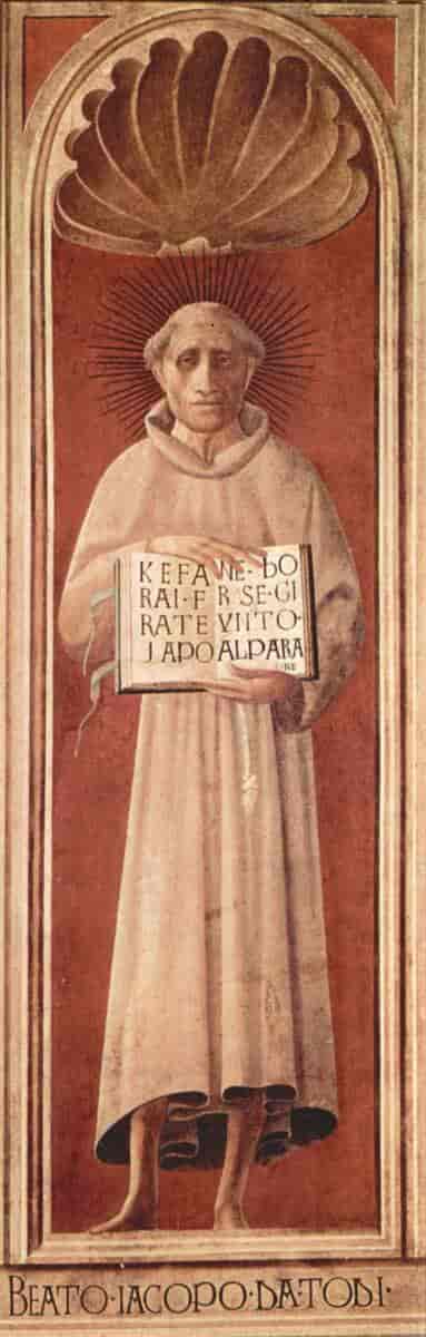 Jacopone da Todi portrætteret ca. 1435