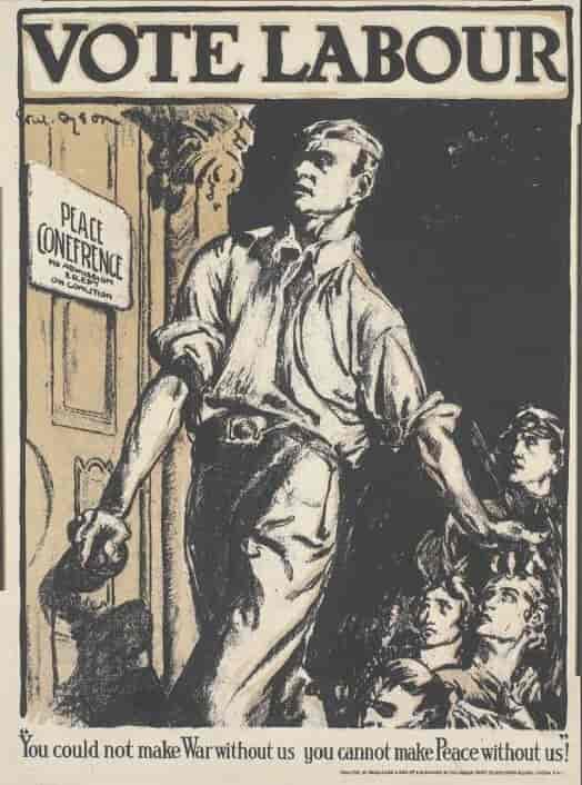 Plakat, Labour Party, 1938.