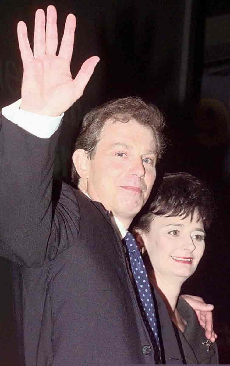 Tony Blair og hustru.