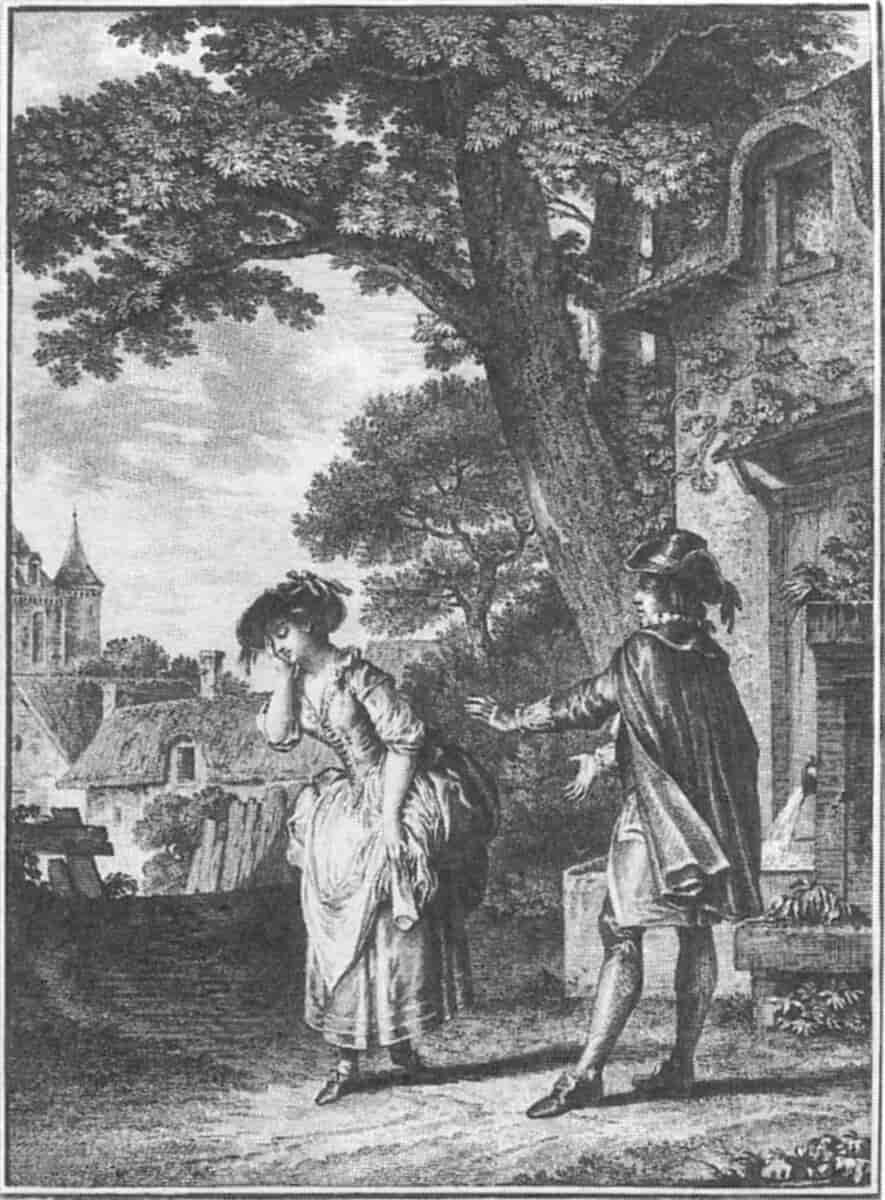 Scene fra J.-J. Rousseaus Le devin du village