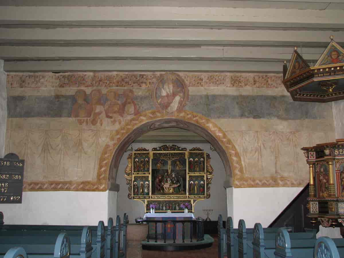 Kalkmalerier i Estvad kirke