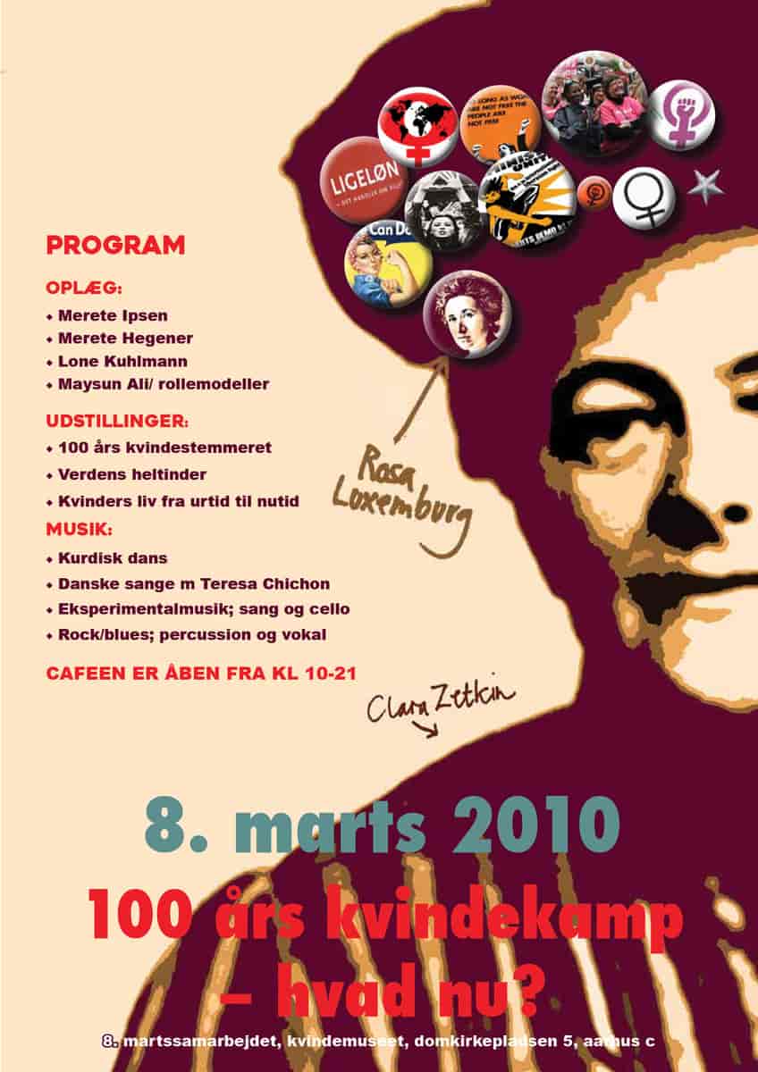 Plakat for 8. marts-arrangement i 2010