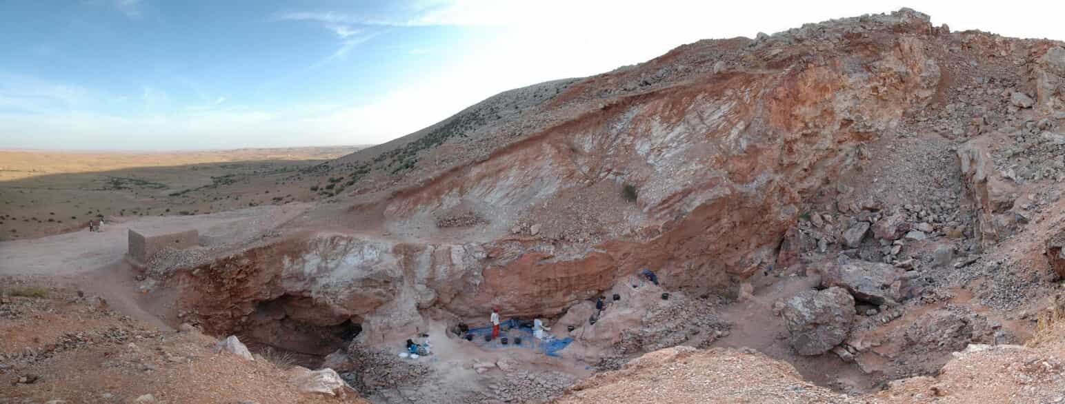 Udgravningerne ved Jebel Irhoud, hvor man i 1991 fandt de tidligste kendte spor af Homo sapiens, dateret i 2017.