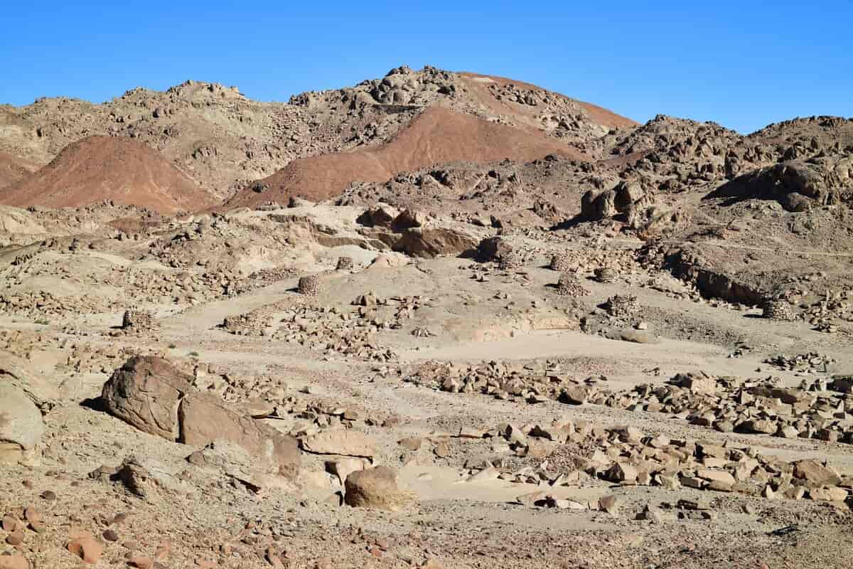 Romersk stenbrud i den egyptiske ørken.