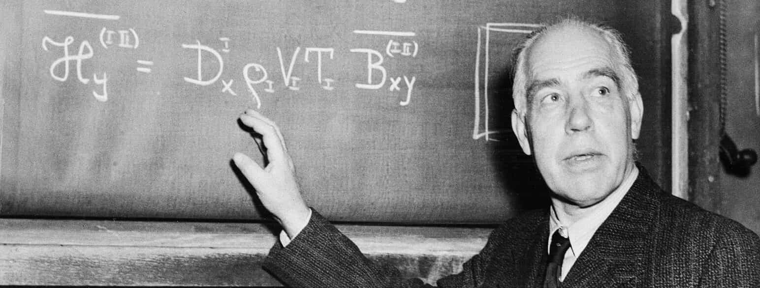 Niels Bohr på Princeton University, 1950.
