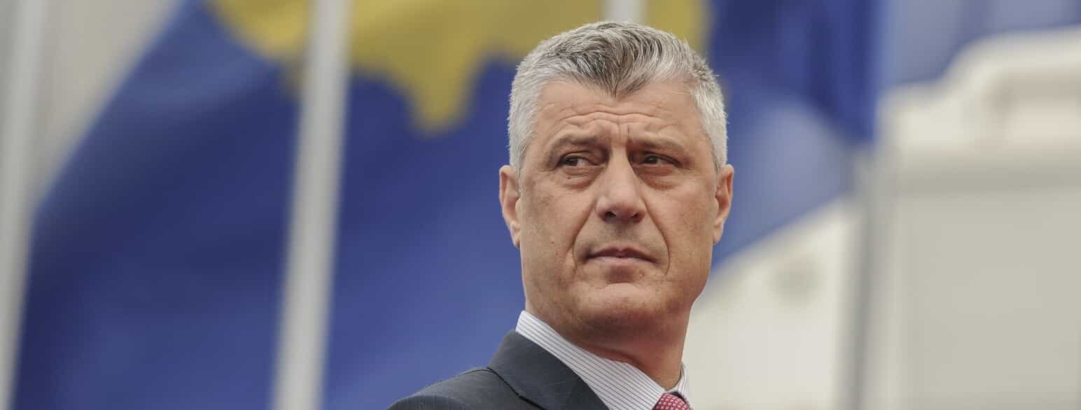 Hashim Thaçi under sin indsættelse som Kosovos præsident den 8. april 2016.