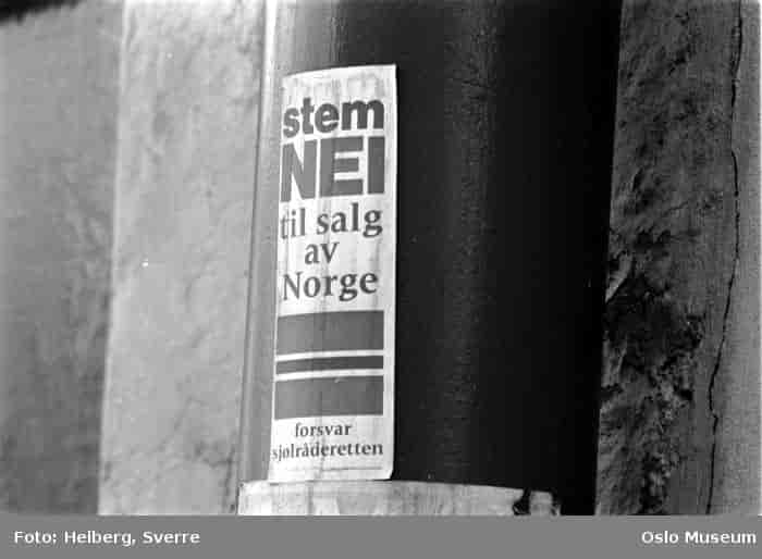 Flertallet af nordmænd stemte nej til Norges medlemskab af EF i 1972