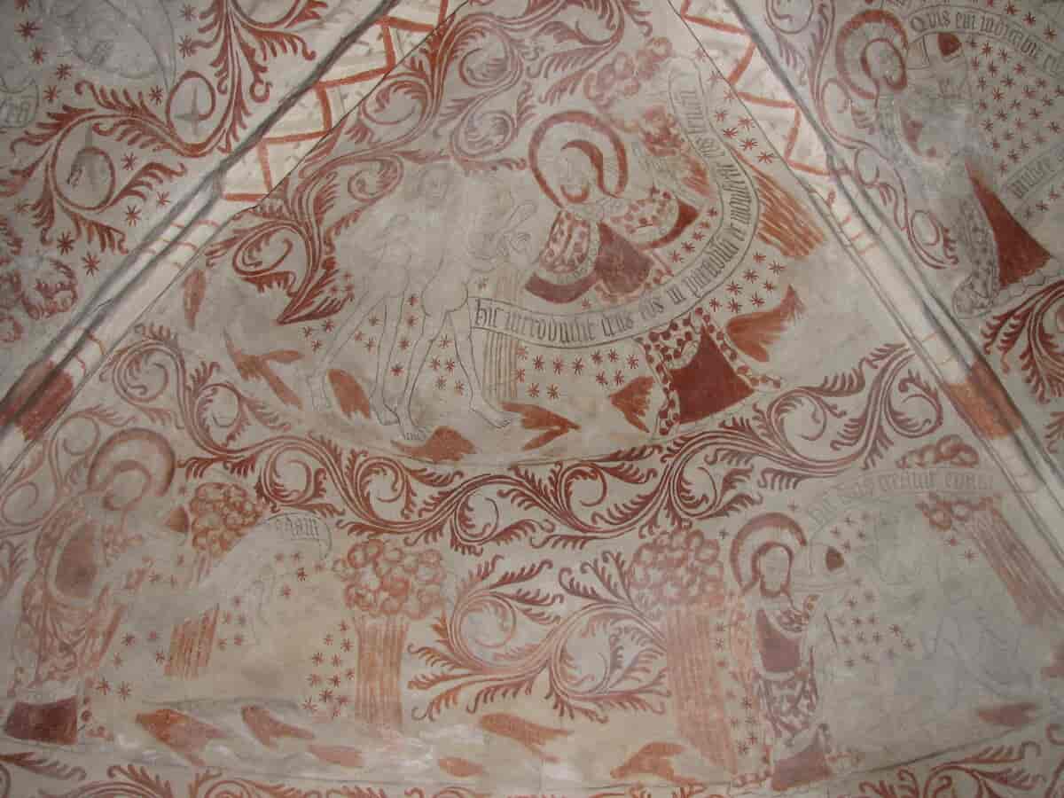 Kalkmalerier i Lynge Kirke