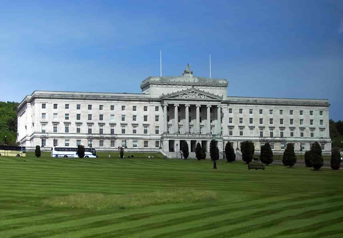 Parlamentsbygningen Stormont i Belfast
