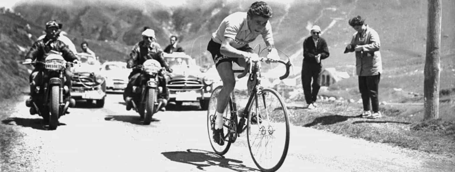 Jacques Anquetil under 18. etape af Tour de France i 1957