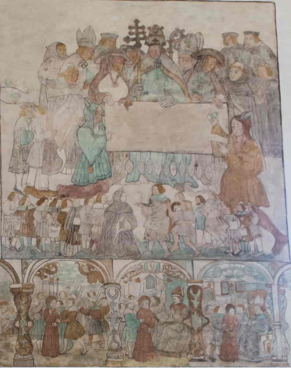 Kalkmalerier i Brøns Kirke