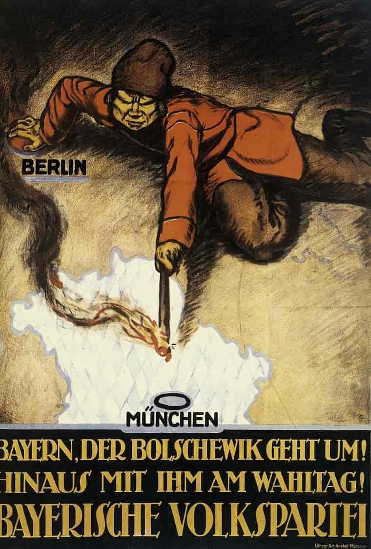 Bayerische Volkspartei, plakat fra 1919.