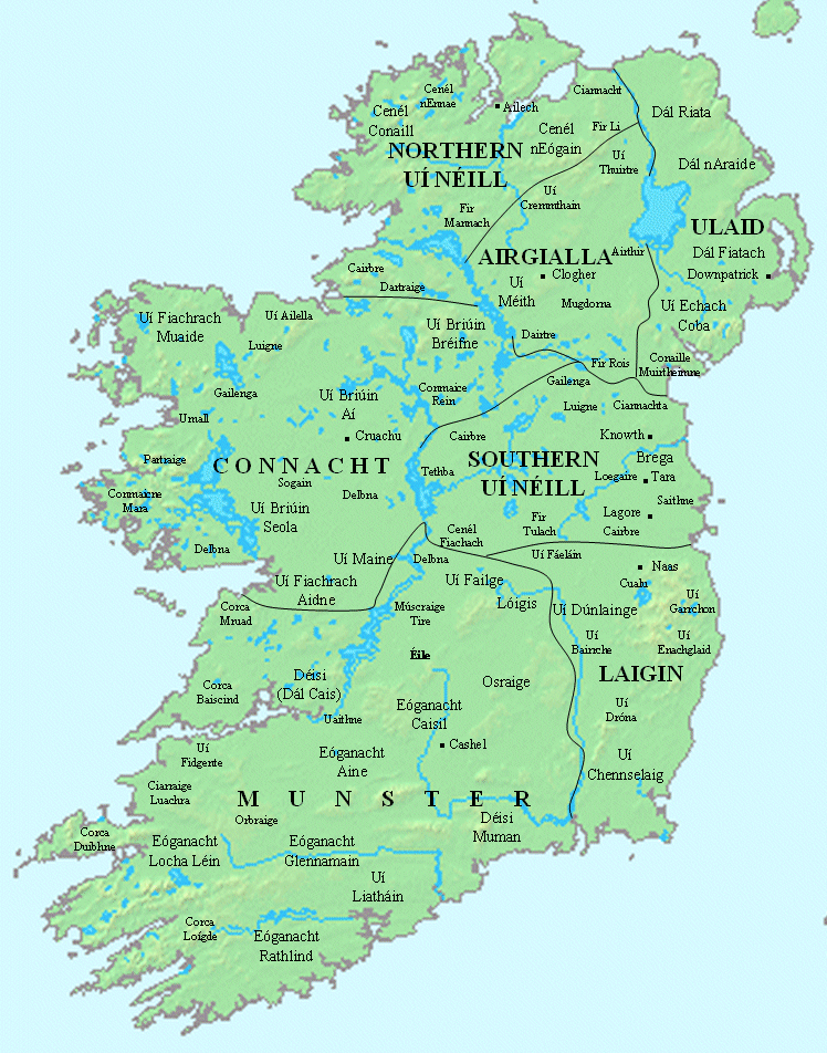 Kort over Irland 