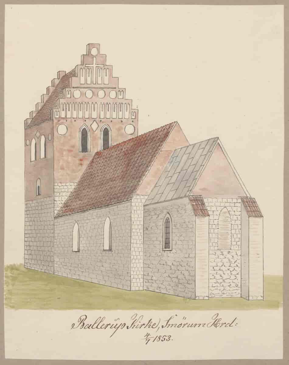 Kirketegning af Ballerup Kirke