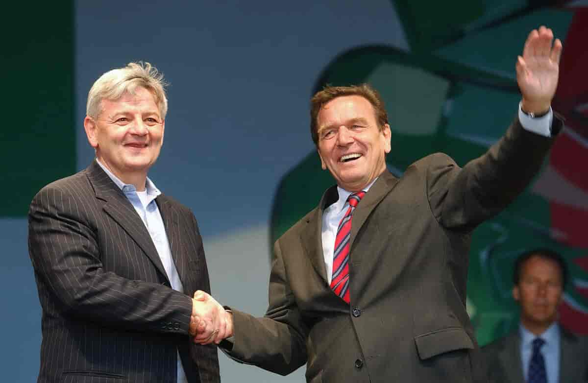 Joschka Fischer og Gerhard Schröder i 2002.