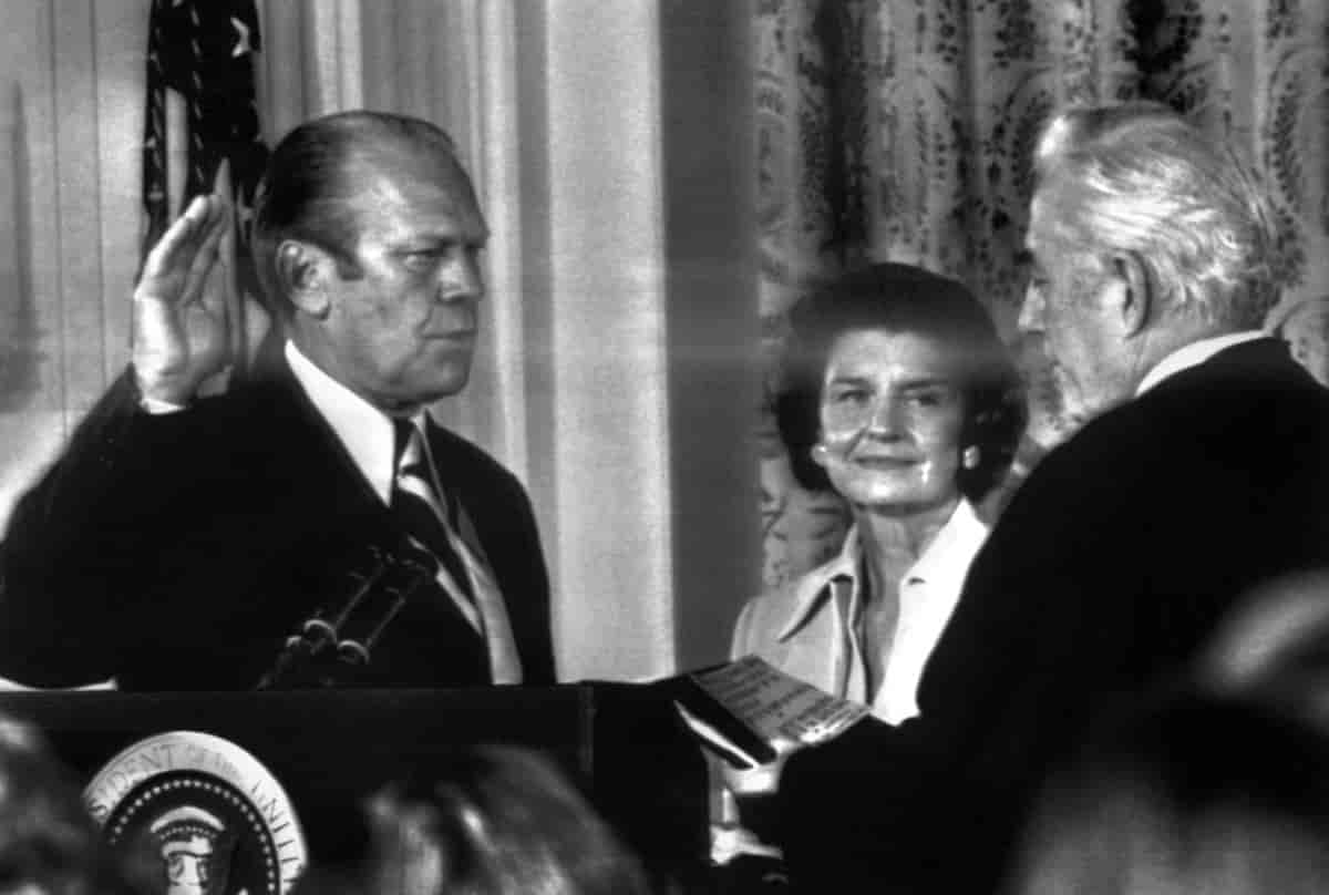 Indsættelse af præsident Gerald Ford.