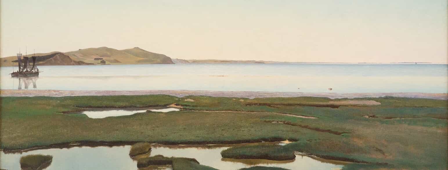 Udsnit af "Sommerdag. Roskilde Fjord", 1900