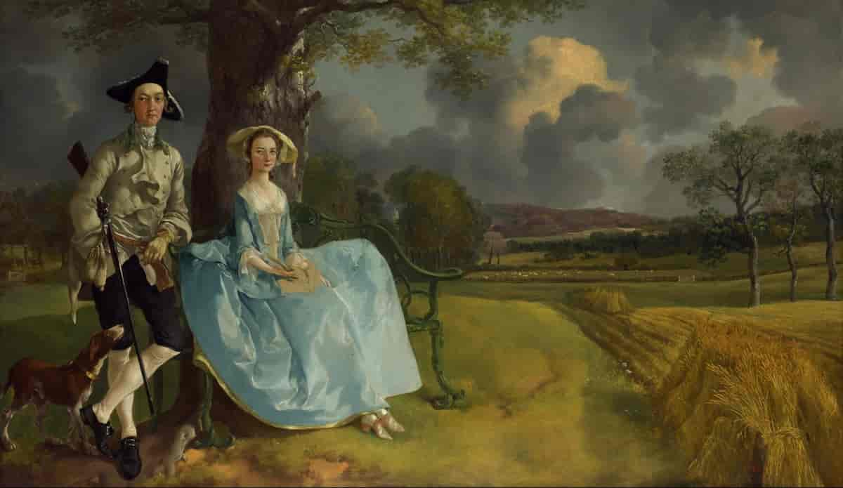 Maleriet "Mr and Mrs Andrews" af Thomas Gainsborough