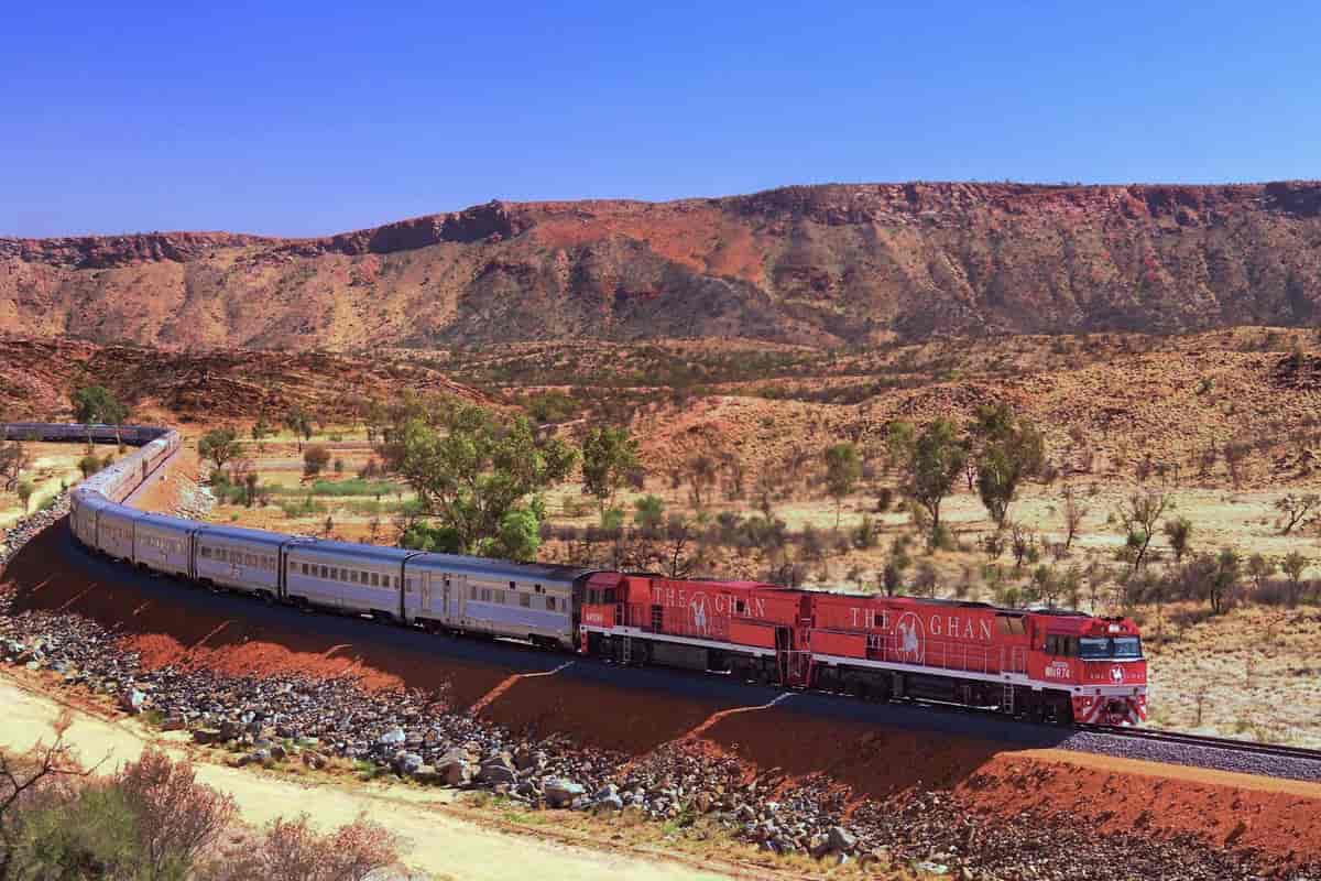 The Ghan in Central Australia
