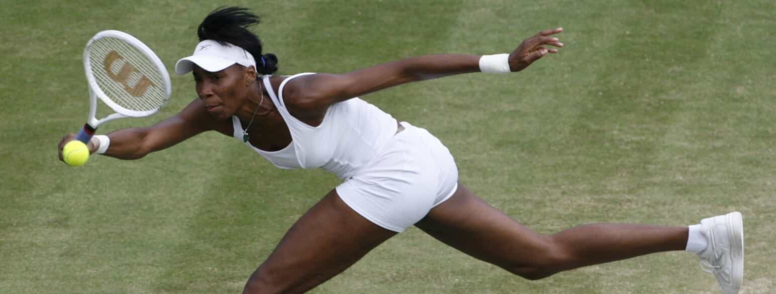 Venus Williams har vundet Wimbledon fem gange. Her ses hun ved Wimbledon i 2007
