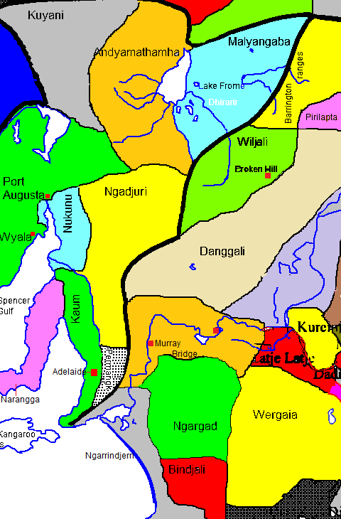 Aboriginal tribes in parts of South Australia