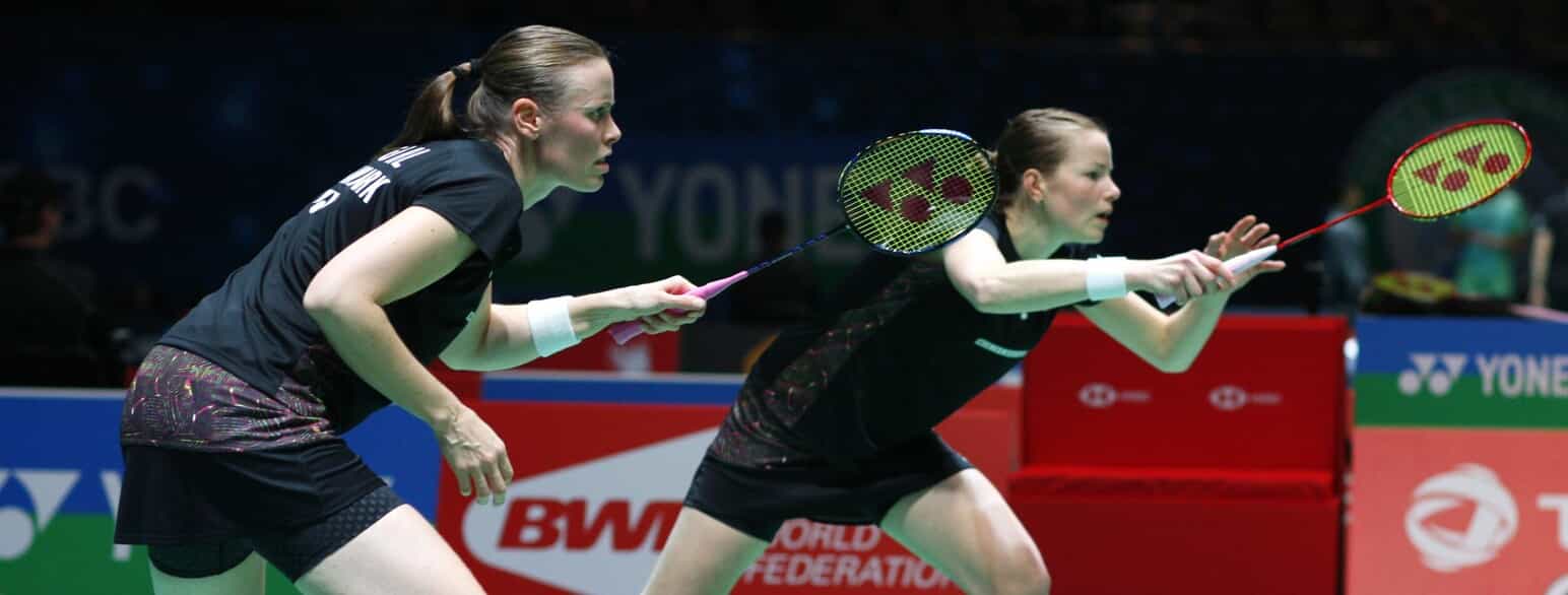 Stor koncentration fra Kamilla Rytter Juhl og Christinna Pedersen undervejs i All England i 2018, som parret endte med at vinde