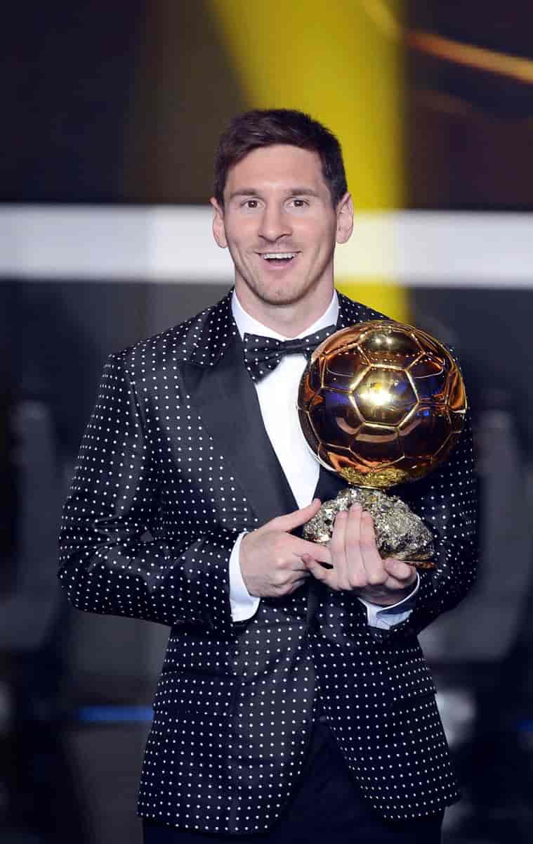 Linel Messi med Ballon d'Or