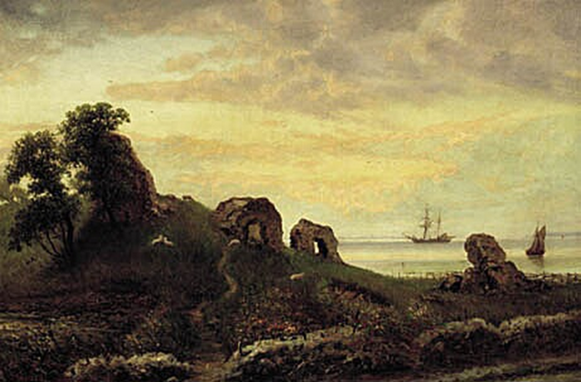 Maleri af Niels Lützen, Engelsborg i 1800-tallet.