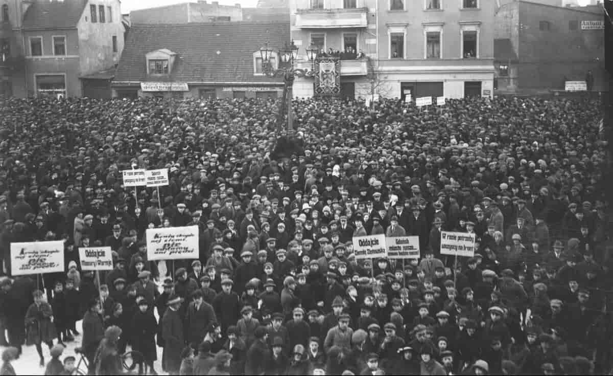Antitysk demonstration i Rybnik, Polen, i 1925.