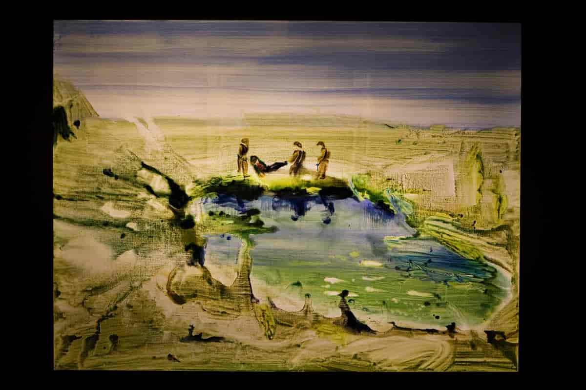 "Anders ved floden". Maleri af John Kørner