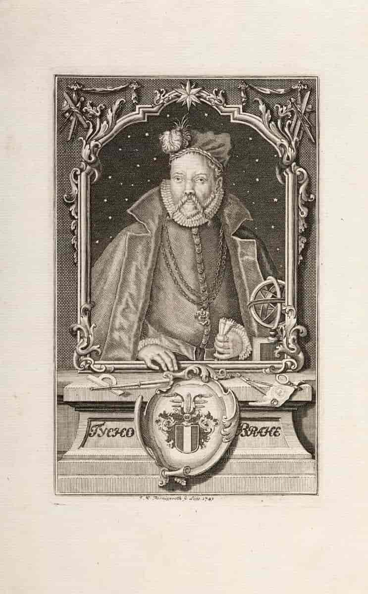 Kobberstik af Tycho Brahe. 