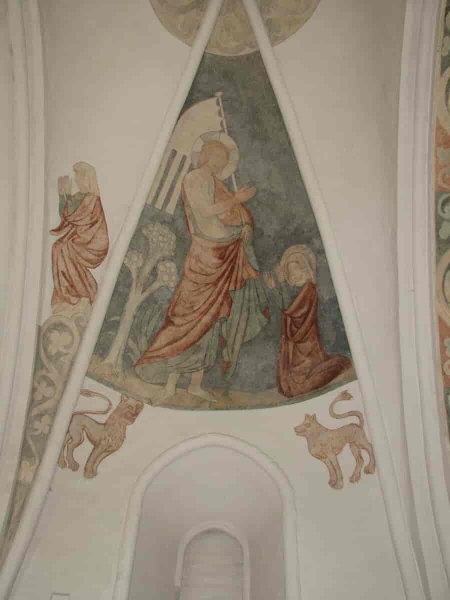 Kalkmalerier i Bryndum Kirke
